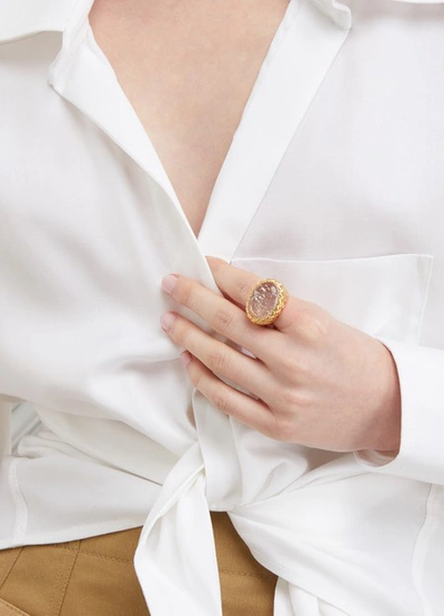 Shop Aurelie Bidermann Panama Ring In Gold