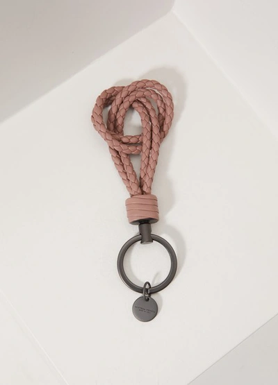Shop Bottega Veneta Key Ring In Deco Rose