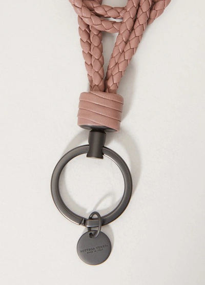 Shop Bottega Veneta Key Ring In Deco Rose