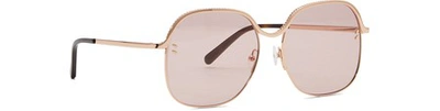 Shop Stella Mccartney Aviator Sunglasses In 8855 - Gold-gold-pink