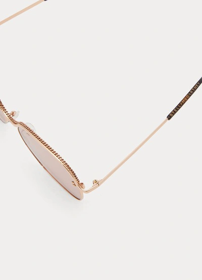 Shop Stella Mccartney Aviator Sunglasses In 8855 - Gold-gold-pink