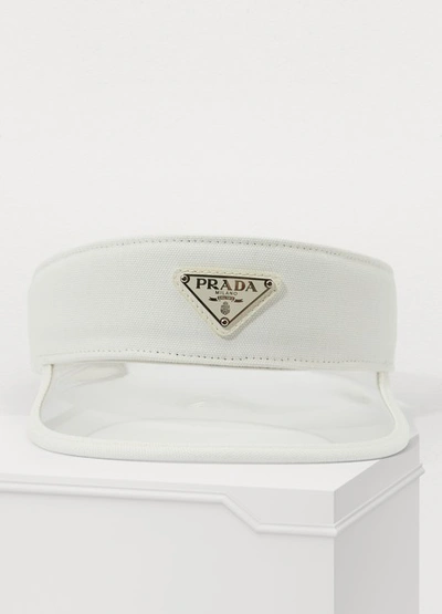 Shop Prada Cap-visor In White