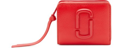 Shop Marc Jacobs Mini Compact Snapshot Wallet In Géranium