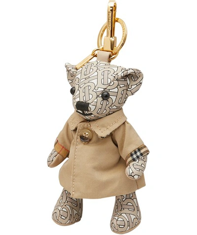 Shop Burberry Trench Bag Charm In Beige
