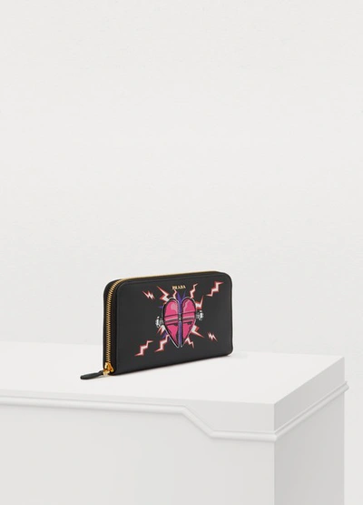 Shop Prada Wallet In Fuxia