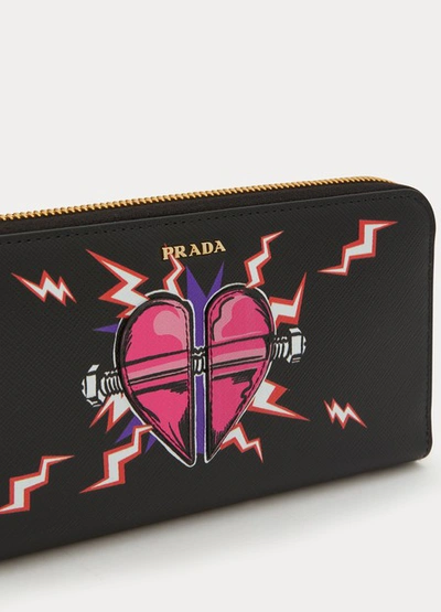 Shop Prada Wallet In Fuxia