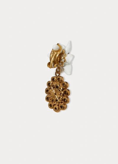 Shop Dolce & Gabbana Flower Earrings In Gold