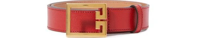 Shop Givenchy G Large Belt In Red