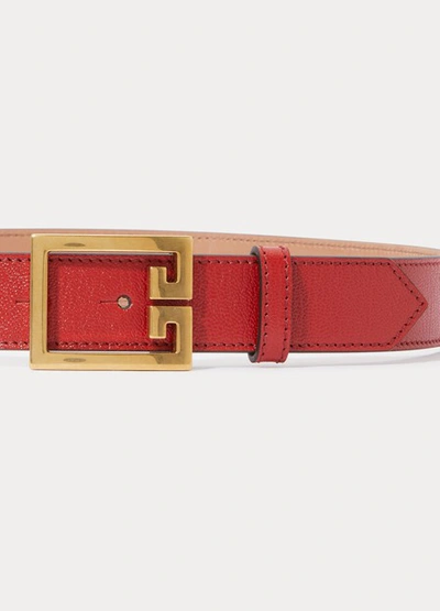 Shop Givenchy G Large Belt In Red