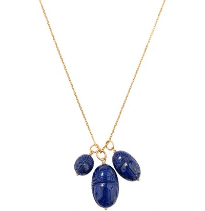 Shop Aurelie Bidermann Scarabée Lapis Lazuli Pendant In Lapis Lazulli