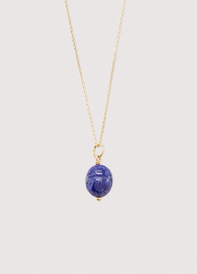 Shop Aurelie Bidermann Scarabée Lapis Lazuli Pendant In Lapis Lazulli