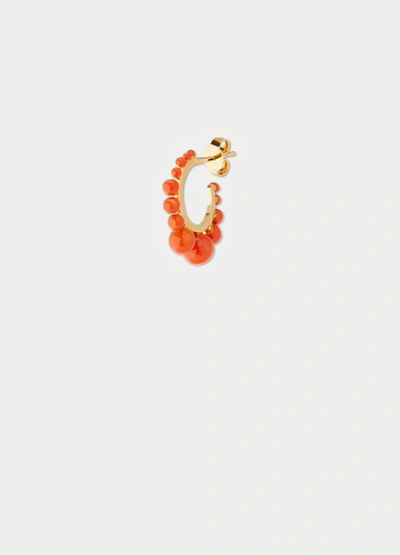 Shop Aurelie Bidermann Ana Pm Hoops In Orange