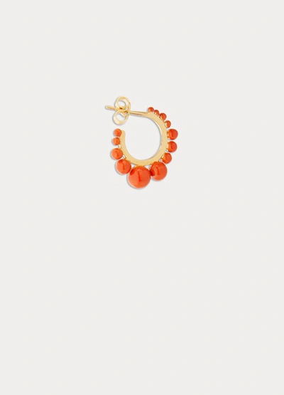 Shop Aurelie Bidermann Ana Pm Hoops In Orange