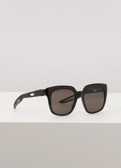 Shop Balenciaga Hybrid D-frame Sunglasses In 1000