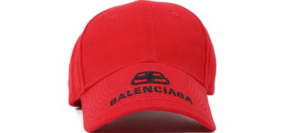 Shop Balenciaga New Bb Cap In Flame / Black