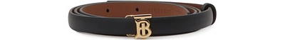 Shop Burberry Full-grain Calfskin Belt In Black