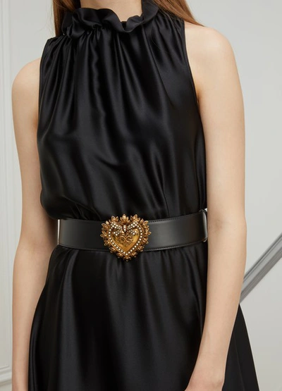 Shop Dolce & Gabbana Devotion Belt In Black