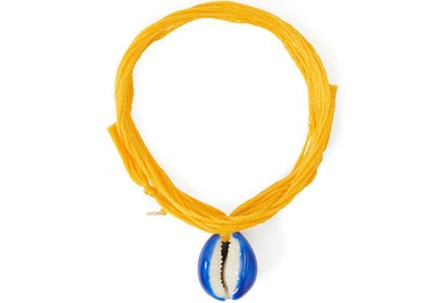 Shop Aurelie Bidermann Takayama Bracelet In Jaune/indigo