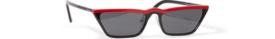 Shop Prada Ultravox Sunglasses In Black /red