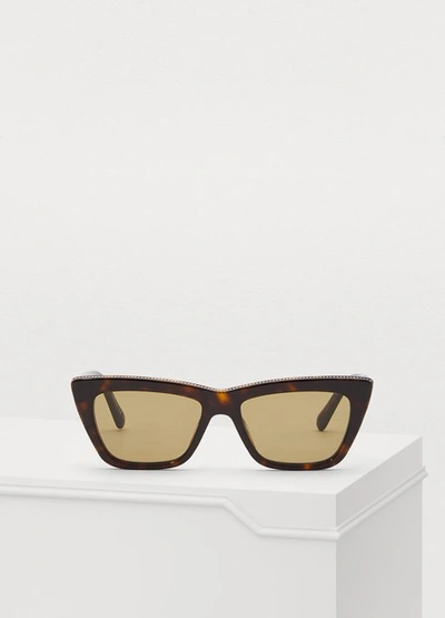 Shop Stella Mccartney Bio Acetate Sunglasses In 2113-havana-havana-green