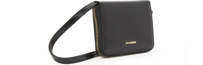 Shop Jil Sander Small Wallet With Strap In 001-black