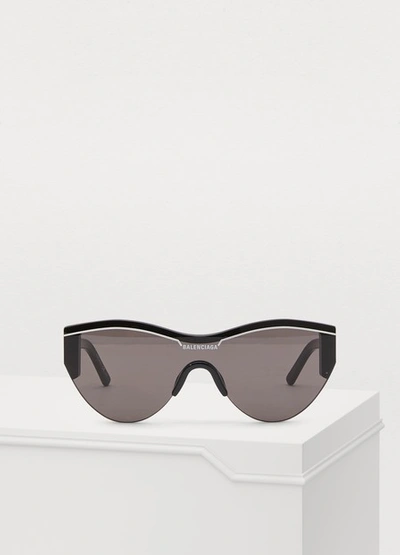 Shop Balenciaga Ski Cat Sunglasses In 1000