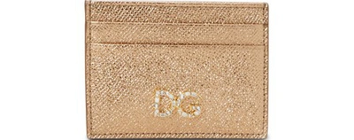 Shop Dolce & Gabbana Dg Cardholder In Gold