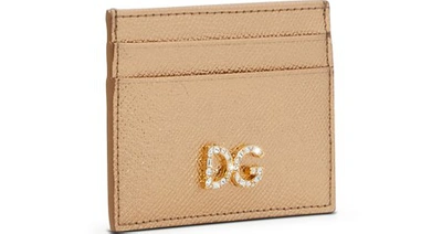Shop Dolce & Gabbana Dg Cardholder In Gold