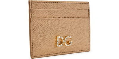 Shop Dolce & Gabbana Dg Cardholder In Gold