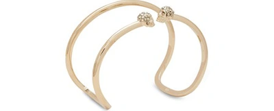 Shop Alexander Mcqueen Skull Bracelet In 7285 - 0953+cr.met/l.gold