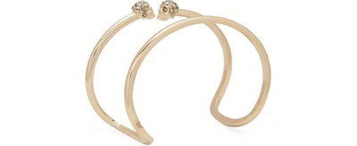 Shop Alexander Mcqueen Skull Bracelet In 7285 - 0953+cr.met/l.gold