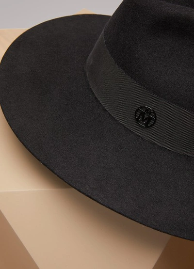 Shop Maison Michel Henrietta Timeless Straw Hat In Black