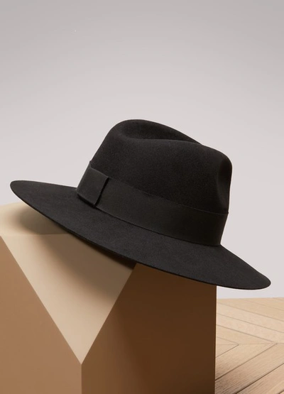 Shop Maison Michel Henrietta Timeless Straw Hat In Black