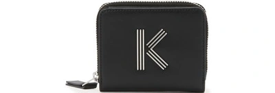 Shop Kenzo K Leather Wallet In Black