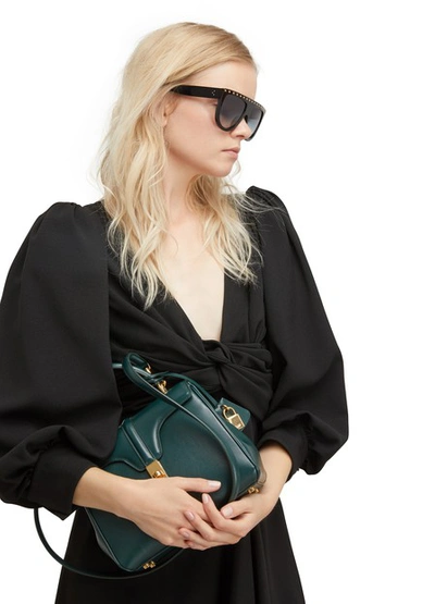 Shop Celine Aviator Sunglasses In Black