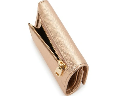 Shop Dolce & Gabbana Dg Flap Wallet In Gold
