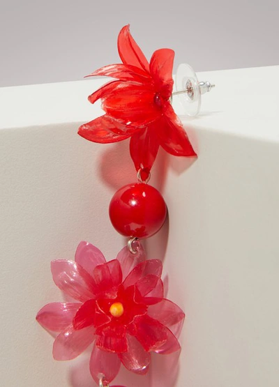 Shop Isabel Marant Flower Pendant Earrings In Red