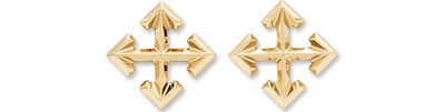 Shop Off-white Arrow Earrings In Gold