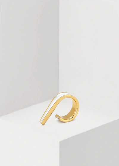 Shop Annelise Michelson Ellipse Ring In Gold White