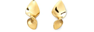 Shop Annelise Michelson Twist Xs Earrings In Gold