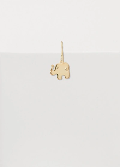 Shop Aurelie Bidermann Elephant Single Earring In Gold