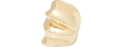 Shop Annelise Michelson Simple Draped Ring In Gold