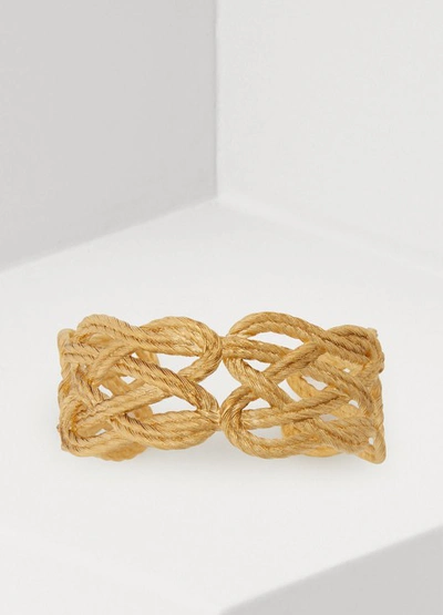 Shop Aurelie Bidermann Brandebourg Cord Bracelet In Gold