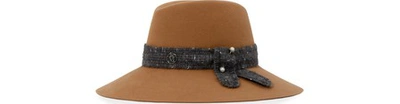 Shop Maison Michel Kate Hat In Camel