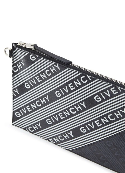 Shop Givenchy Emblem Medium Pouch In Noir