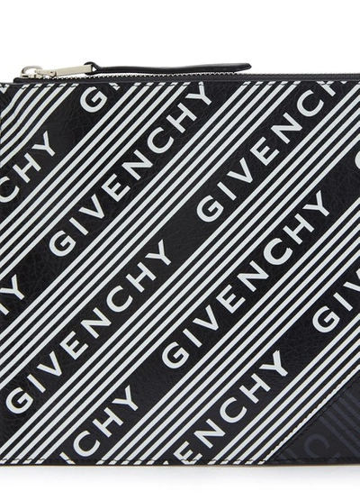 Shop Givenchy Emblem Medium Pouch In Noir