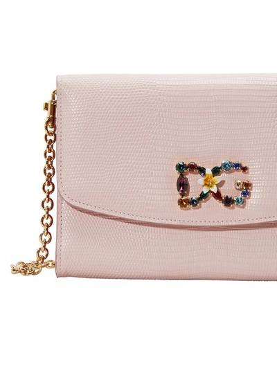 Shop Dolce & Gabbana Wallet On Chain In Pink