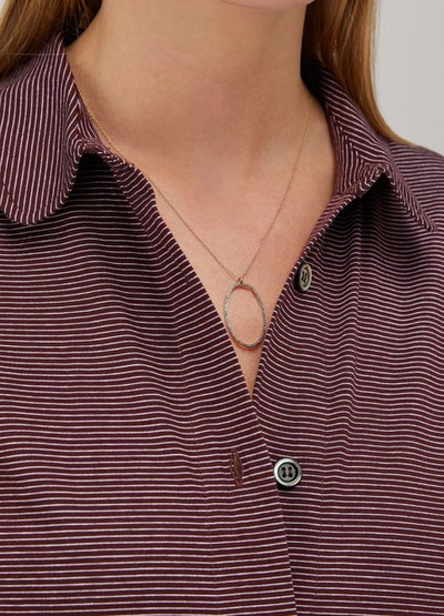 Shop 5 Octobre Dizzy Necklace In Burnt Grey