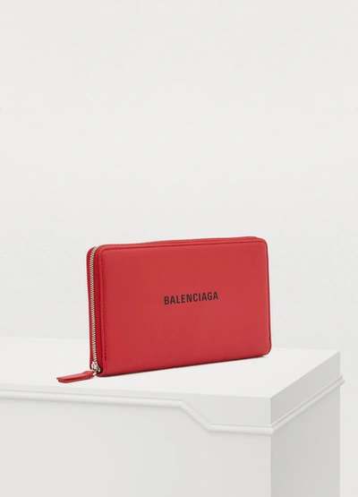 Shop Balenciaga Everyday" Continental Wallet" In 6565