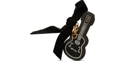 Shop Miu Miu Guitar Charm In Nero